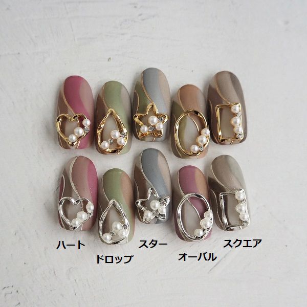 ネイルパフェ パールゴールドシリーズ（ドロップ）2個入り | ネイル